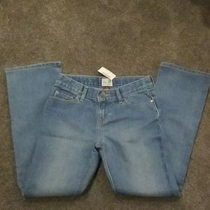 Boot cut button jeans